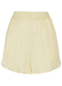 Urban Classics Damen Shorts "Urban Classics Damen Ladies Viscose Satin Resort Shorts", gelb, Gr. M, unifarben, 100% Viskose, Hosen