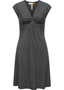 Ragwear Damen Wickelkleid "Comfrey", grau, sexy, Gr. L, Material: 48% Viskose, 47% Polyester, 5% Elasthan, Kleider, stylisches Sommerkleid mit tiefem