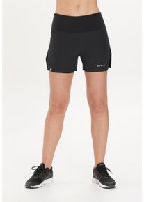 ELITE LAB Damen Shorts "Run Elite X1", schwarz, sportlich, Gr. 44, unifarben, 86% Polyester, 14% Elasthan, Hosen, mit integrierter Tight