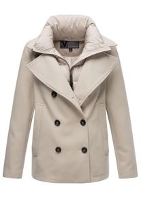 Marikoo Damen Winterjacke "Aylaraa", grau, Gr. XL, Obermaterial: 90% Polyacryl, 8% Viscose, 2% Elasthan, Jacken, Elegante Designer Winterjacke