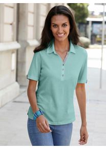 Casual Looks Damen Poloshirt "Poloshirt", blau, Gr. 36, unifarben, 50% Baumwolle, 50% Modal, Shirts