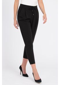 Recover Pants Damen Stoffhose "Bundfaltenhose", schwarz, Gr. 36, unifarben, 48% Polyamid;40% Viskose;12% Elasthan, Hosen, mit Unimuster