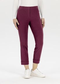 Stehmann Damen Stretch-Hose, rot, casual, Gr. 38, Obermaterial: 72% Viskose, 25% Polyamid, 3% Elasthan, Hosen, mit aufschlag am Saum