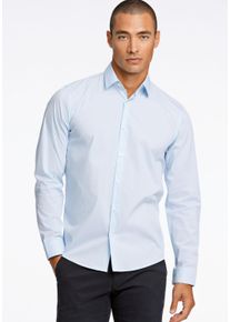 LINDBERGH Herren Businesshemd "LINDBERGH Business-Casual-Hemd", blau, Gr. XXL, Oberstoff: 76% Baumwolle, 21% Nylon, 3% Elasthan, Hemden
