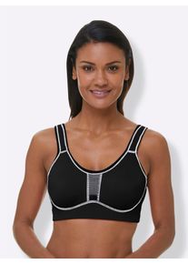Viania Damen Sport-BH, Gr. 85, schwarz, 47% Polyamid, 41% Polyester, 12% Elasthan, BHs