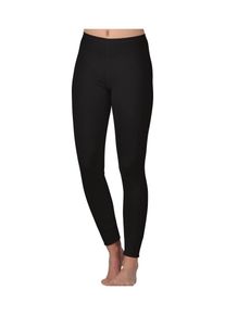 TRIGEMA Damen Lange Unterhose "TRIGEMA Lange Ski/Sport Funktionshose aus Merinowolle", Gr. XL, schwarz, 80% Wolle (Merinowolle), 20% Polyamid,
