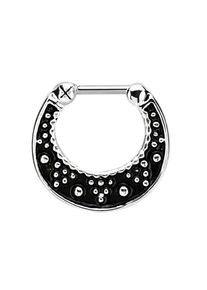 Adelia´s ADELIA ́S Damen Nasenpiercing "Piercing Nasenpiercing", schwarz, modisch, Chirurgiestahl, Piercings, Septum Clicker aus 925 Silber