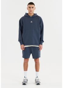 SOS Herren Kapuzensweatshirt "Bovec", blau, casual, Gr. M, bedruckt, 100% Baumwolle, Sweatshirts, aus reiner Bio-Baumwolle