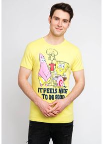logoshirt Herren T-Shirt "Spongebob", bunt, casual, Gr. XL, bedruckt, 100% Baumwolle, Shirts, mit witzigem Statement-Print