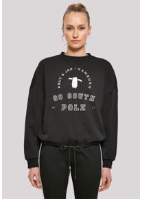 F4NT4STIC Damen Sweatshirt "Pinguin Knut & Jan Hamburg", schwarz, casual, Gr. XS, Obermaterial: 65% Baumwolle, 35% Polyester, Sweatshirts, Print