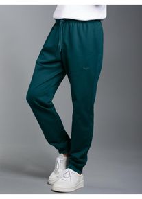 TRIGEMA Herren Sweathose "TRIGEMA Sweathose", blau, sportlich, Gr. S, 70% Baumwolle, 30% Polyester, Hosen