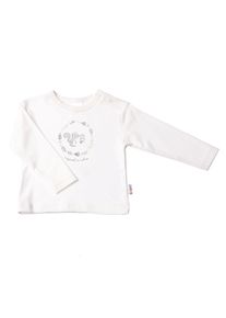Liliput Jungen Langarmshirt "nature", beige, casual, Gr. 50, bedruckt, 100% Baumwolle, Shirts, mit Druckknöpfen auf der Schulter