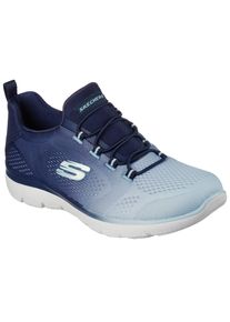 Skechers Damen Slip-On Sneaker "SUMMITS BRIGHT CHARMER", Gr. 36, blau, Textil, casual, Schuhe, Schlupfschuh, Slipper, Freizeitschuh mit schönem