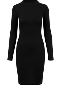 Urban Classics Damen Shirtkleid "Urban Classics Damen Ladies Rib Dress", schwarz, klassisch, Gr. XL, unifarben, 77% Viskose, 19% Polyester, 4%