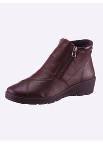 CLASSIC Damen Stiefelette, Gr. 40, rot, Glattleder, Lackleder, feminin, Schuhe