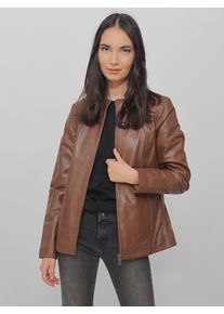 JCC Damen Lederjacke "31023627", braun, Gr. 44, Obermaterial 100% Lammleder / Futter: 100% Polyester, Jacken
