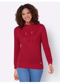 Casual Looks Damen Strickpullover "Pullover", rot, Gr. 36, unifarben, 50% Baumwolle, 50% Polyacryl, Pullover