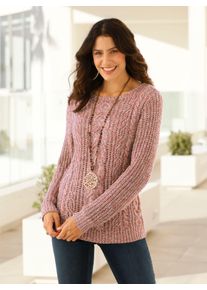 Inspirationen Damen Strickpullover "Pullover", rot, Gr. 36, meliert, gemustert, mehrfarbig, 48% Polyacryl, 38% Baumwolle, 14% Polyester, Pullover