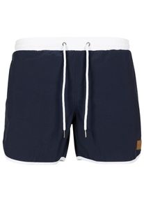 Urban Classics Herren Badeshorts "Urban Classics Herren Retro Swimshorts", blau, Gr. 4XL, 100% Polyamid, Badehosen
