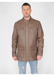JCC Herren Lederjacke "3102160", braun, Gr. 52, Innenfutter: 50% Baumwolle / 50% Polyester / Obermaterial: 100% Lammleder (Glattleder) / Wattierung: