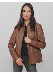 JCC Damen Lederjacke "31023628", braun, Gr. 38, Obermaterial 100% Lammleder / Futter: 100% Polyester, Jacken