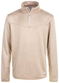 Endurance Kinder Langarmshirt "Ledger Jr.", beige, sportlich, Gr. 116, unifarben, 92% Polyester, 8% Elasthan, Shirts, mit hochabschließendem Kragen