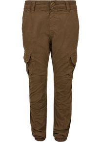 Urban Classics Jungen Stoffhose "Urban Classics Herren Boys Cargo Jogging Pants", grün, Gr. 158, unifarben, 100% Baumwolle, Hosen