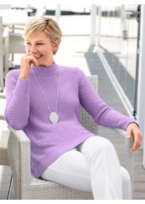 Classic Basics Damen Stehkragenpullover "Pullover", lila, Gr. 38, unifarben, 100% Polyacryl, Pullover