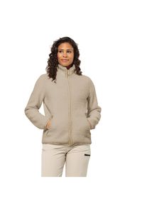 Jack Wolfskin Damen Fleecejacke "HIGH CURL JACKET W", braun, sportlich, Gr. XL, Fleece, Obermaterial: 100% Polyester, Jacken, mit Taschen