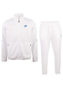 Lotto Herren Trainingsanzug, weiß, sportlich, Gr. L, unifarben, 100% Polyester, Sportanzüge, - mit Logoprints an den Schultern