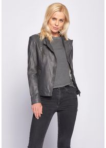 Maze Damen Lederjacke "Sally", grau, Gr. XL, Obermaterial: 100% Lammleder / Futter: 100% Polyester, Jacken