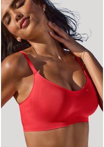 Nuance Damen Bralette-BH, Gr. M, rot, Microtouch, Obermaterial: 82% Polyamid, 18% Elasthan, Basic, BHs, SEAMLESS ohne Bügel, mit herausnehmbarem
