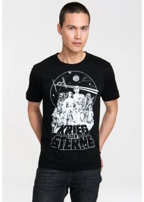 logoshirt Herren T-Shirt "Krieg der Sterne - Emblem", schwarz, casual, Gr. XXL, bedruckt, 100% Baumwolle, Shirts, mit coolem Frontprint