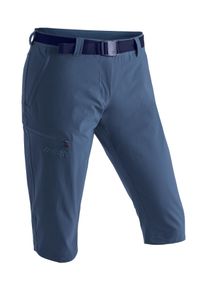 Maier Sports Damen Caprihose "Inara slim 3/4", blau, Gr. 42, 90% Polyamid, 10% Elasthan, Hosen, Damen Wanderhose, atmungsaktive Outdoorhose, 3/4 Hose