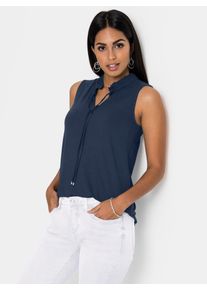 Inspirationen Damen Shirttop, blau, Gr. 36, unifarben, 95% Viskose, 5% Elasthan, Tops