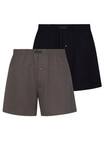 Bruno Banani Herren Weiter Boxer "Loose Fit", Gr. M, schwarz, Obermaterial: 100% Baumwolle, unifarben, Unterhosen, mit Knopfleiste