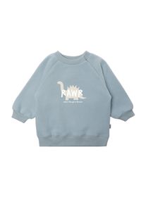 Liliput Herren Sweatshirt "Dino Rawr", blau, Gr. 62, bedruckt, 80% Baumwolle, 20% Polyester, Sweatshirts, mit niedlichem Dino-Print