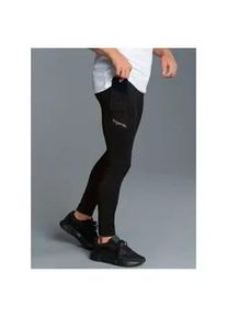 Jerseyhose TRIGEMA "TRIGEMA Sportleggings mit praktischer Tasche" Gr. M, US-Größen, schwarz Herren Hosen