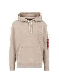 Hoodie Alpha Industries "Alpha Industries Men - Hoodies EMB Hoodie" Gr. S, beige (vintage sand) Herren Sweatshirts