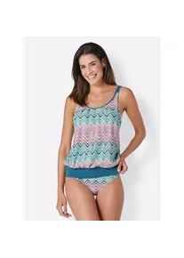 Tankini-Top feel good Gr. 50, Cup C, bunt (topas, magenta, bedruckt) Damen Bikini-Oberteile