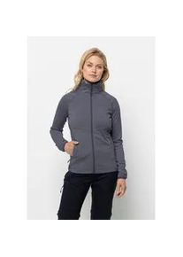 Fleecejacke Jack Wolfskin "FORTBERG FZ W" Gr. S (36), grau (graphite) Damen Jacken