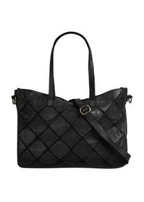 Shopper Samantha Look Gr. B/H/T: 40cm x 28cm x 10cm onesize, schwarz Damen Taschen echt Leder, Made in Italy