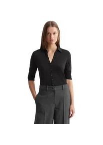 Marc O'Polo Blusenshirt MARC O'POLO "aus LENZINGTM ECOVEROTM" Gr. L, schwarz Damen Shirts