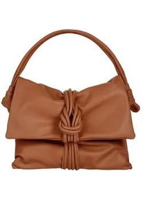 Henkeltasche Samantha Look Gr. B/H/T: 33cm x 26cm x 6cm onesize, braun (cognac) Damen Taschen echt Leder, Made in Italy