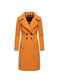 Wintermantel Navahoo "Wooly" Gr. XL (42), orange (pfirsich) Damen Mäntel edler Trenchcoat in Wollmantel-Optik