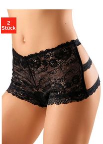 Petite Fleur Gold Panty-Ouvert schwarz+rot Gr. 36/38 für Damen