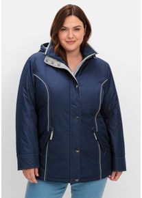 Große Größen Wind- und wasserabweisende Funktionsjacke Gr. 40 blau von sheego für Damen