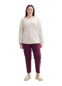 Tom Tailor Große Größen Schmale 7/8-Hose mit Bügelfalte und Stretchbund Gr. 54 rot für Damen