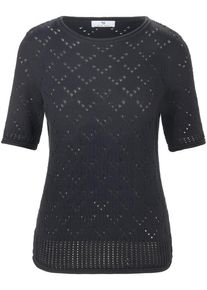 Peter Hahn - Rundhals-Pullover aus 100% SUPIMA®-­Baumwolle, schwarz, Gr. 36 / S - Baumwolle
