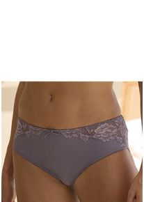 Lascana Tanga 'Vittoria' grau Gr. 32/34 für Damen. Mit Schleife, Spitze. Körpernah